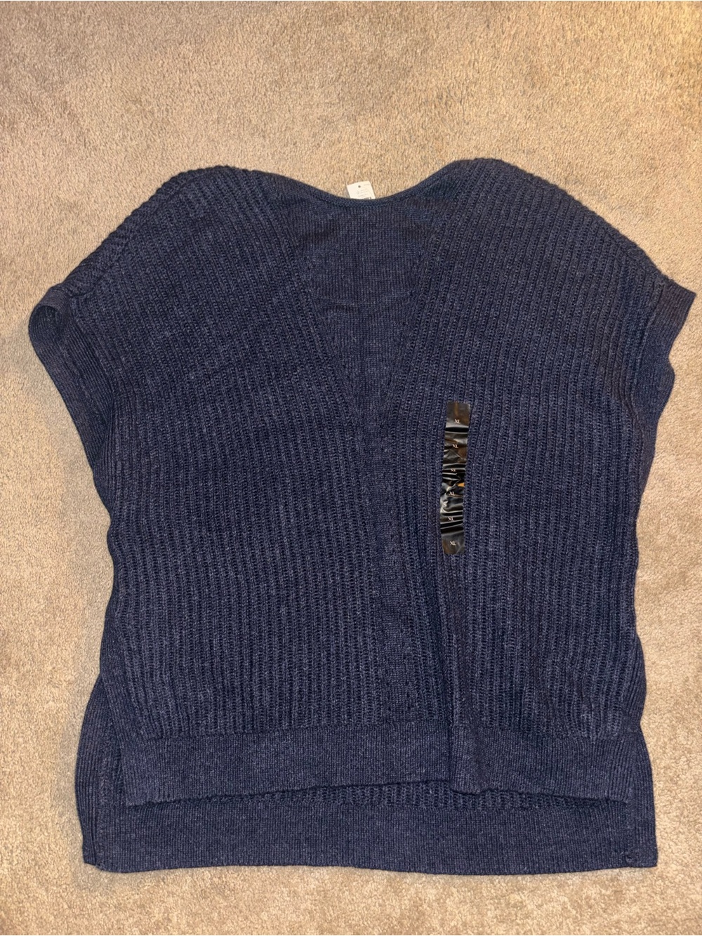 Banana Republic Dark Navy Ribbed Crew Neck Sweater